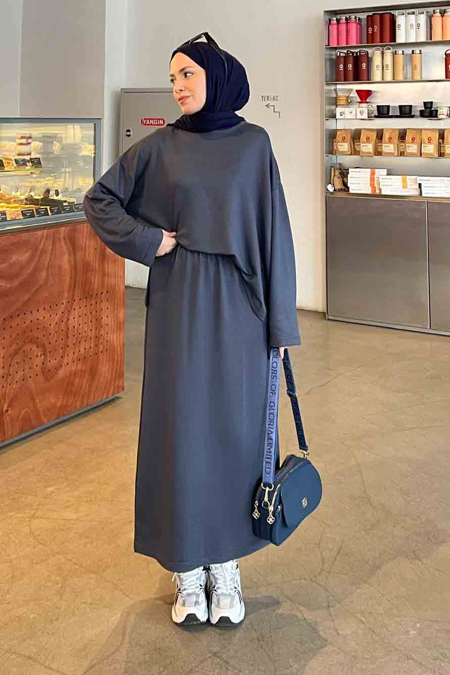 Kaşkörse Pijama Takımı Antrasit